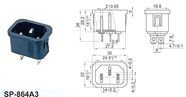 SP-864A3 stopcontact fabrikant